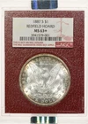 1887-S  $1 NGC MS63+ PLUS Redfield Hoard Morgan Silver Dollar Toned Paramount