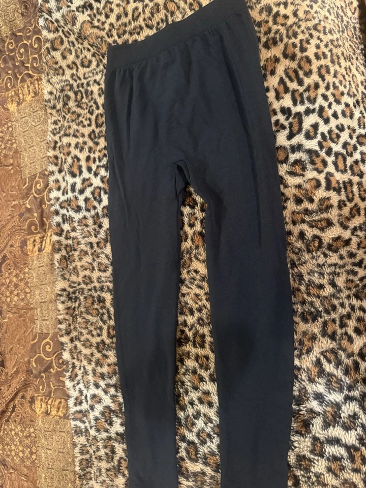 Leggings clásicos negros de talle alto para niña talla XS Foto 2 de 2