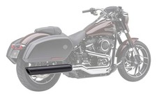 COBRA 909 Twins Black 4" Slip-On Muffler 2018-Up Softail Sport Glide FLSB 6520B