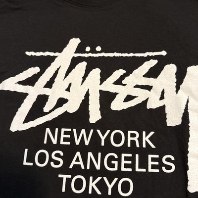 Stussy World Tour Black T-Shirt Size XL NEW | eBay
