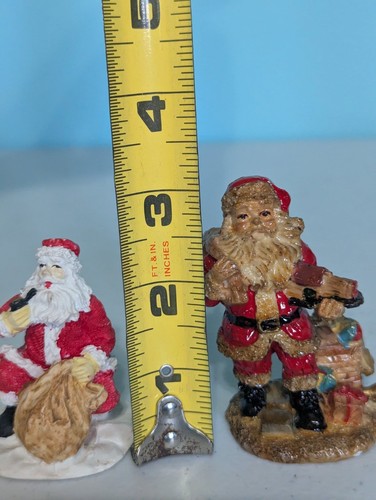 2 santa clause figurines one 3" resin & one 2.5" ceramic - Picture 10 of 10