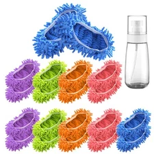 10 Pairs 20 PCS Mop Slippers for Floor Cleaning Supplies Washable Mopping Sli...