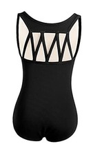 Tank Dance Leotards for Girls,Back M Straps 7-8 Years Black