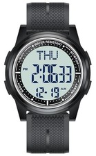 Digital Watch Waterproof with Stopwatch Alarm Countdown Dual Time, Ultra Black