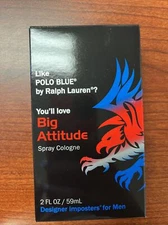 Big Attitude for Men by Parfums de Coeur Cologne Spray 2.0 oz - New in Box