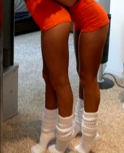 Q Peavey No Panel Sheer Pantyhose Hooters Uniform Sexy NFL Cheerleader lingerie - Picture 7 of 9