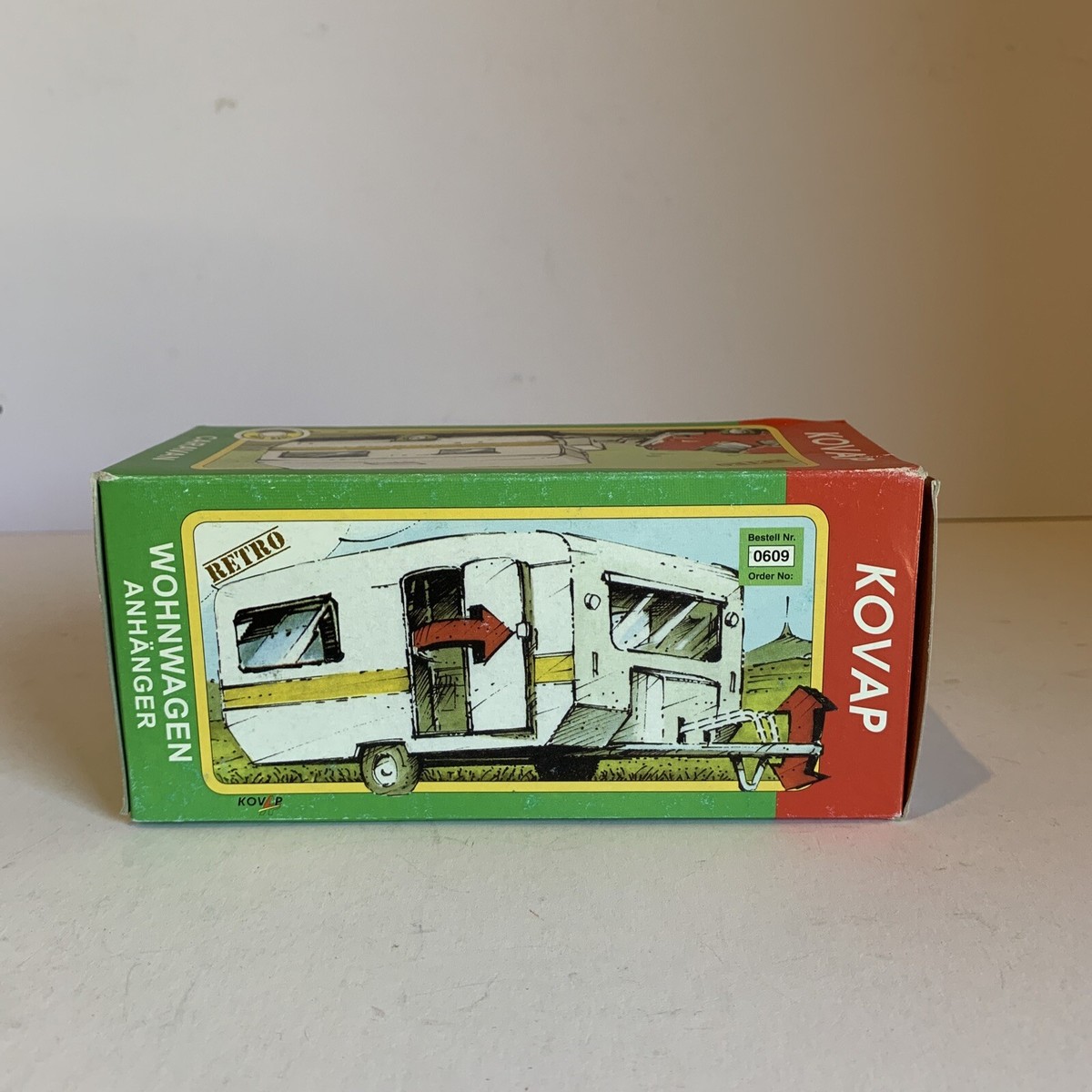Kovap Retro Caravan Camper Trailer Tin Plate Vintage White Kovap Retro Caravan Camper Trailer Tin Plate Vintage White