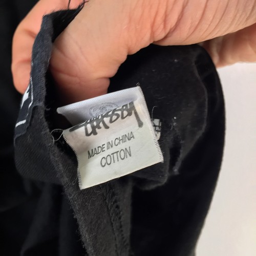 Stussy t shirt womens 10 black short sleeve cotton round neck 106978 - Picture 5 of 11