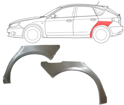 For Subaru Impreza 2007- Hatchback Wheel Arch Repair Panel Set / L+R