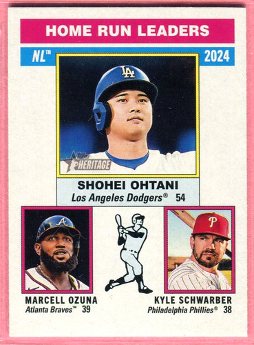2025 Topps Heritage #193 Shohei Ohtani NL Homerun Leaders