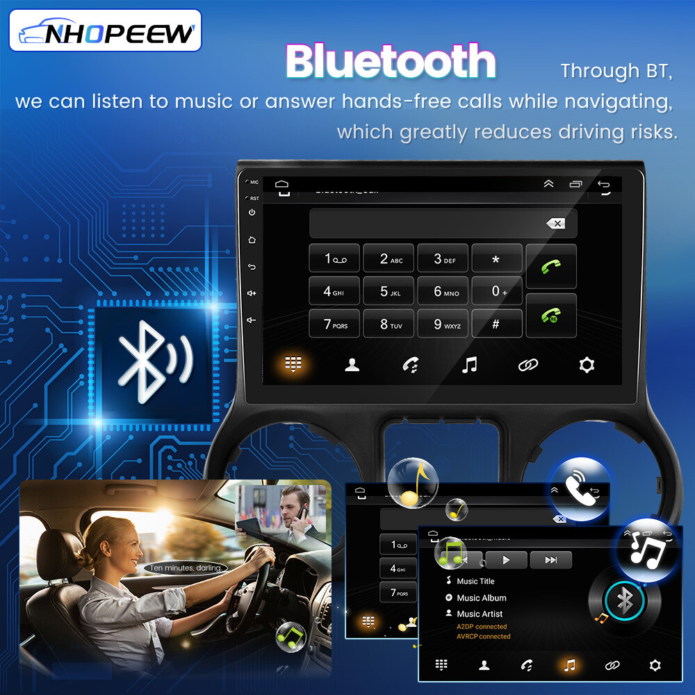 10.1"Android 15 Carplay Car Stereo GPS Navi Radio For Jeep Wrangler JK 2015-2017