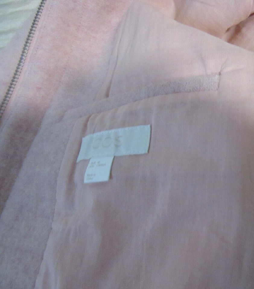 Cos Pink Wool ALine Collarless Coat Size 14 + Eur 40 See