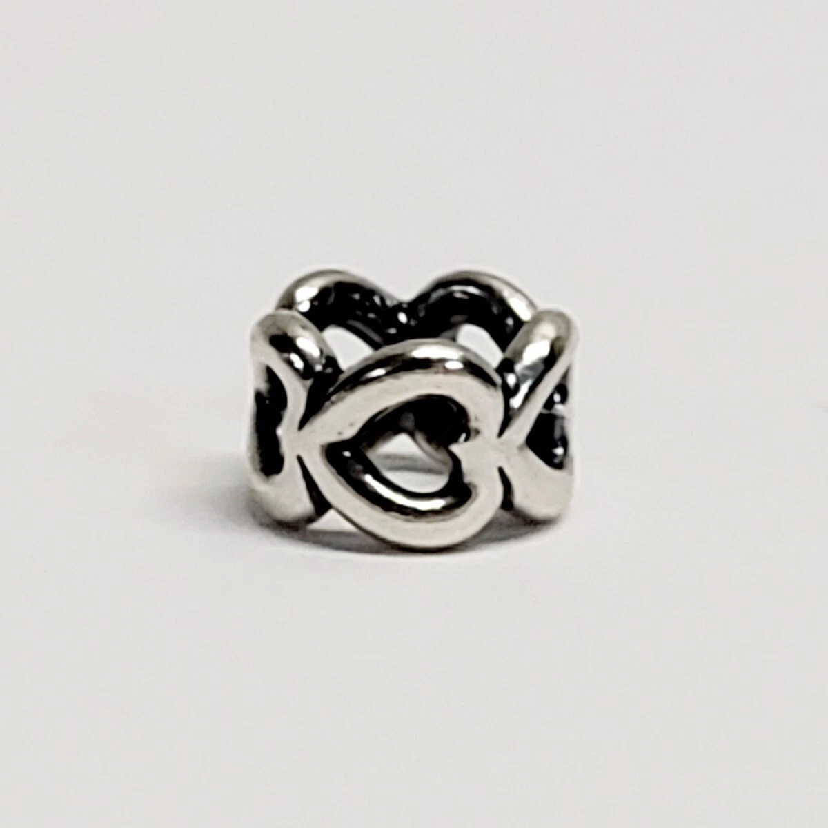 PANDORA STERLING SILVER OPEN HEART SPACER CHARM TDW013976 eBay