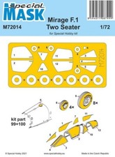 Máscara de dos plazas Mirage F.1 1/72 M72014 MASCARILLA ESPECIAL hobby especial