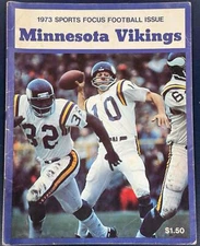 1973 MINNESOTA VIKINGS FOOTBALL SPORTS FOCUS YEARBOOK PROSPECTUS FRAN TARKENTON