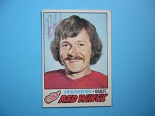 1977/78 O-PEE-CHEE NHL HOCKEY CARD #239 JIM RUTHERFORD EX AUTO AUTOGRAPH OPC