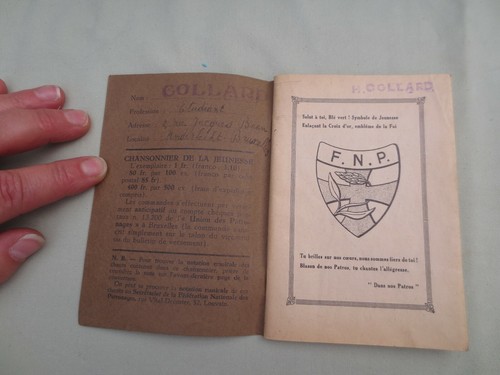 Petit livre Chansonnier de Jeunesse Edité par Union des Patronages de BXL - Picture 3 of 4