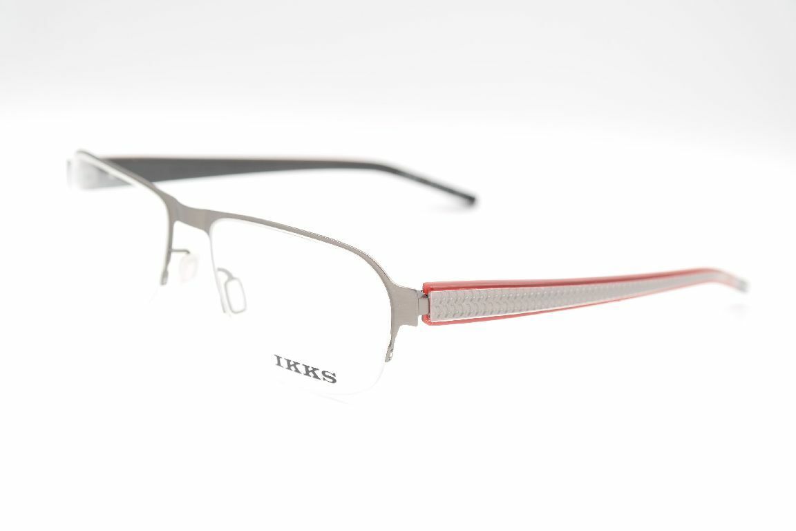 IKKS 1001 53[]16 140 Grau Rot halbrand Brille Brillengestell eyeglasses Neu