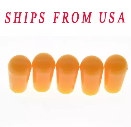 KAISH 5pc USA Thread Guitar 3 Way Toggle Switch Tip Switch Knob for Gibson Amber