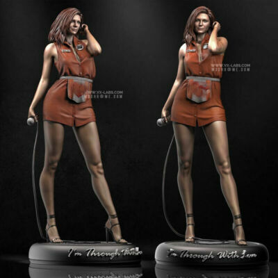 Mary Jane Watson 3D Unpainted Figure With Two Heads Blank Kit Model GK New Stock