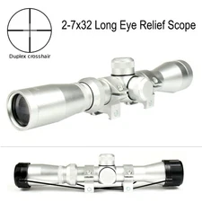 TACFUN Mosin Nagant 2-7x32 Long Eye Relief Scope - SILVER