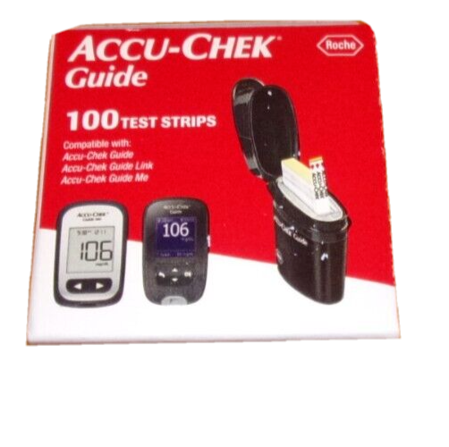 100 AccuChek Guide Test Strips for Diabetic Blood Glucose Testing