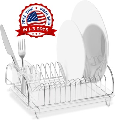 Escurridor De Platos Trastes Cubiertos Para Fregadero Acero Inoxidable Cocina US