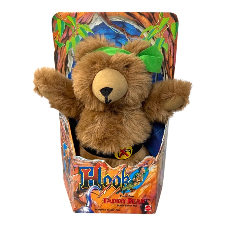 Hook Peter Pan Taddy Bear Mattel 1991 Vintage Plush 12” Brand New In Box 4199 - Image 4 of 4