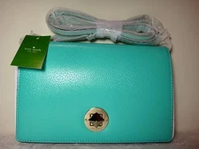 NWT Kate Spade Grand Street Calico Leather Corssbody bag, Fresh Air