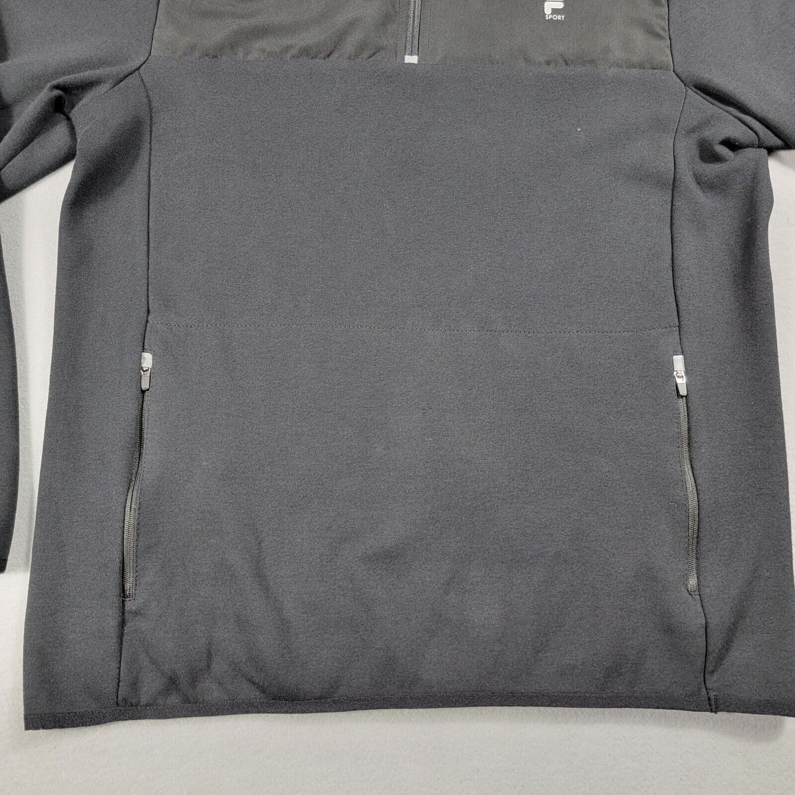 Fila Giacca Sportiva Outdoor Jogging 1 4 Zip Pista Pullover Uomo Taglia Media Nero