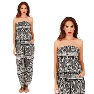 Pistachio-Womens-Patterned-Jumpsuit-Ladies-Bandeau-Paisley-Sleeveless-Playsuit