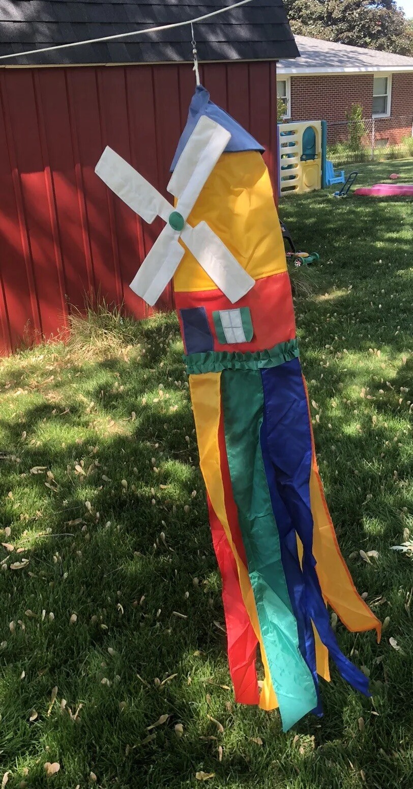 Vtg Windsock Windsport by Ganz 3D Windmill 58” Length eBay