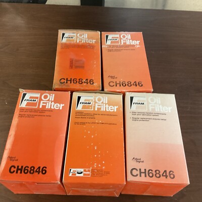 Fram Oil Filters With O-ring, CH6846, Pack Of 5, New In box, Free Shipping