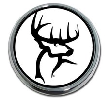 Buck Commander White Metal Auto Emblem New Duck Dynasty Car Decal