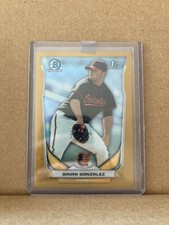Brian Gonzalez 2014 Bowman Chrome 1st Gold Refractor /50 CDP85