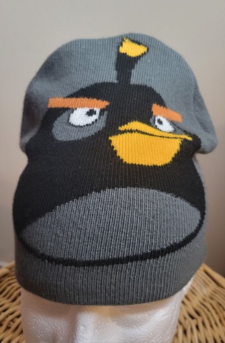 Angry Birds Knit Cap Toboggan Beanie Grey Black One Size Animations Rovio 2011 - Picture 2 of 6