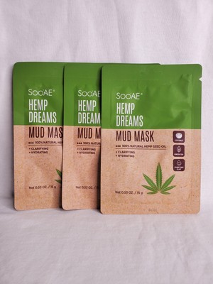 Sooae Hemp Dreams Mud Mask Natural Seed Oil Lot Of 3 Fast Shipping 