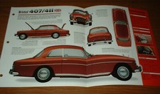 1962 Bristol 407 Original Imp Brochure Specs Info 63 62 61 Hemi