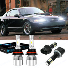 LED Headlight Fog Light Bulbs Kit 6000K For Ford Mustang Gt Svt Cobra 1999-2003