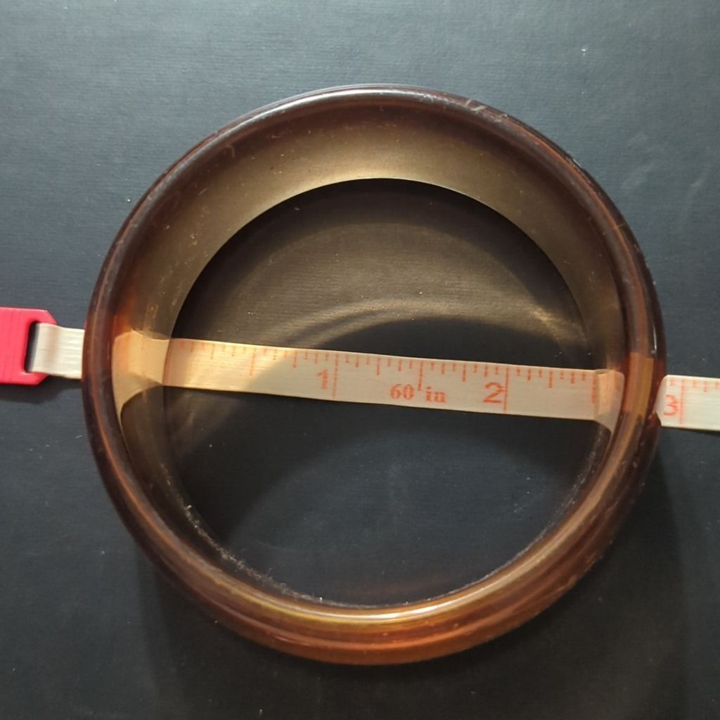 Translucent Brown Wide Bangle Statement Bracelet - image 4