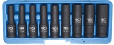 BGS Impact Socket Set E Profile, Deep | 12.5mm (1/2'') | SW E10 -