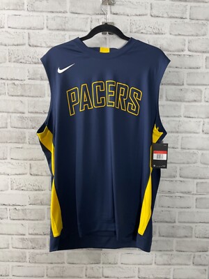 Nike Indiana Pacers Team Issued Dri-Fit Sleeveless Shooting Shirt AV0963-419 
