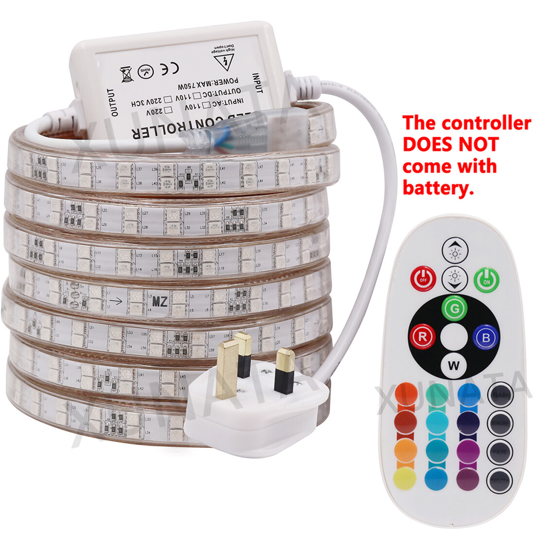 220V 5050 RGB LED Strip Lights Lamp Cupboard Flexible Rope Tape Light Waterproof eBay