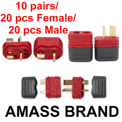 20 PCS Female AMASS T-Plug Deans Style Connectors RC LiPo Car US