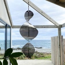 3D Wind Chimes Metal Helix Spinners Outdoor Garden Yard Hanging Decor Ornament