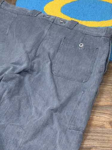 60's Antique Vintage Military Gray Heavy Denim Pant Size 42 - Picture 16 of 22