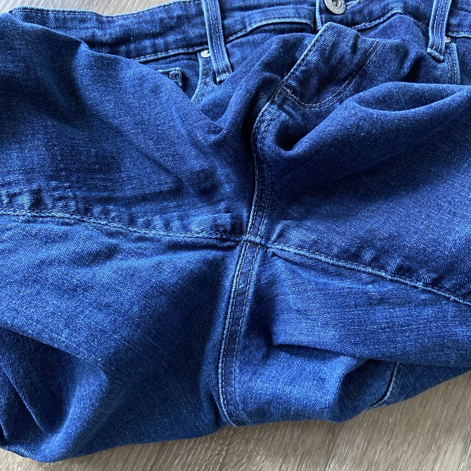 AG Anthropologie Jean Sz 30R Blue Dark The High Rise Stevie Ankle Whisker City thumbnail 13