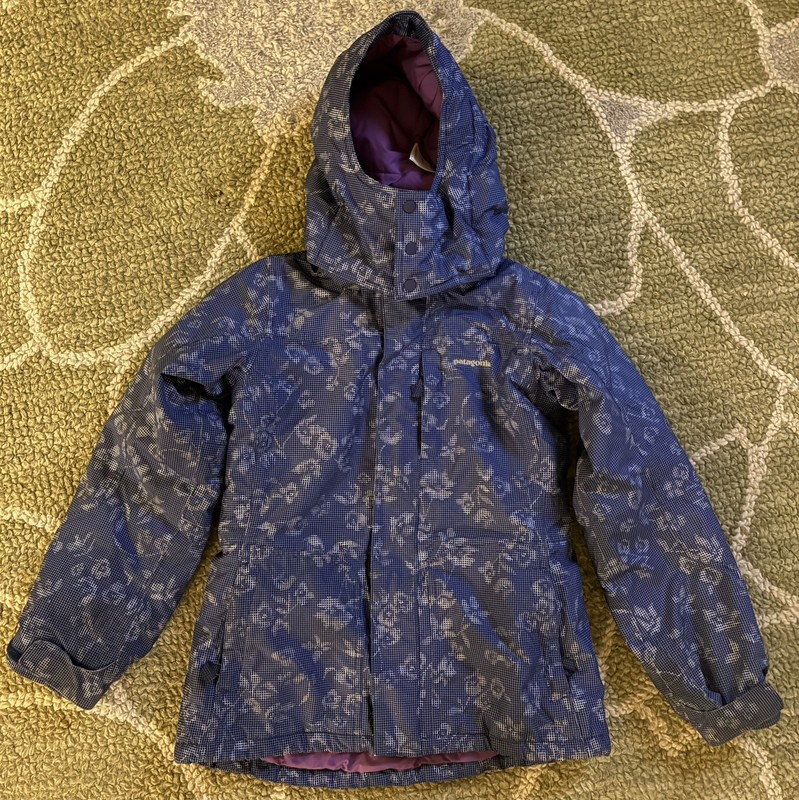 Patagonia H2No Snowbelle Full Zip Insulated Jacket Girl’s Med 8 - Purple - EUC!
