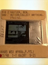 Ben Vautier “Action: Collect Anything ” French Art 35mm Slide