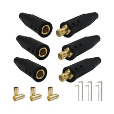 3PK Welding Lead Connectors, Positive Cam Twist-Lock Insulated Connector Pair...
